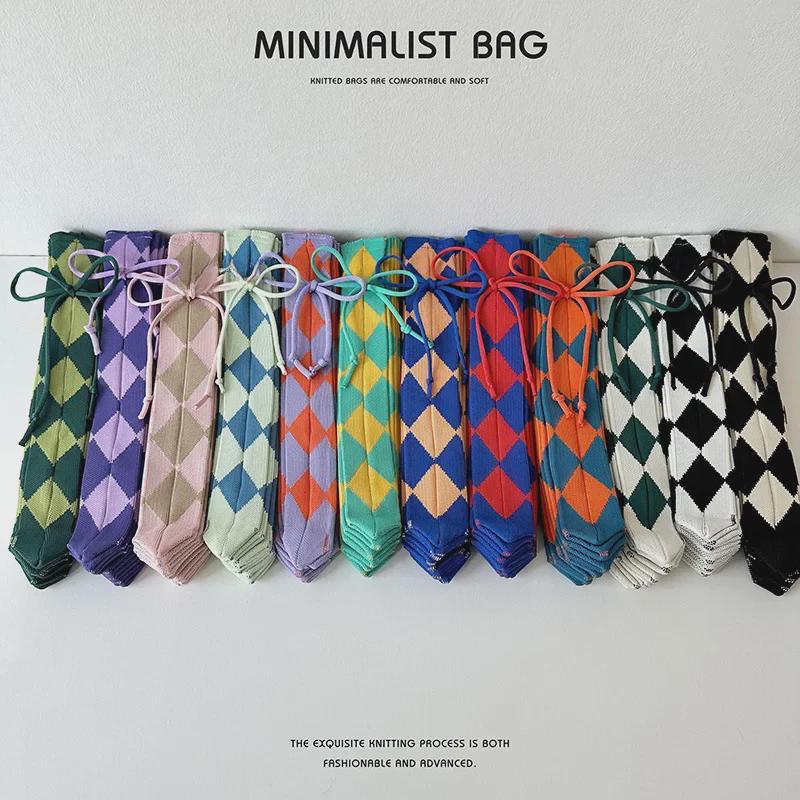 Женская модная трикотажная плиссированная сумка-аккордеон через плечо