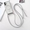 For iPhone 17 Case Compatible with MagSafe Electroplating TPU Phone Cover with Long Lanyard