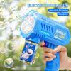 1PC 10 Holes Children Electric Bubble Gun Rocket Soap Automatic Bubble Machine Kids Summer Outdoor Bubble Blowing Toys for Kids