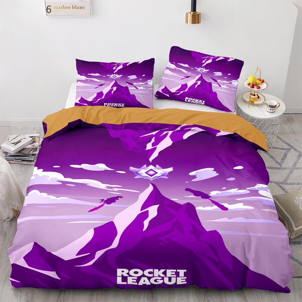 Постельный комплект Rocket League Покрывало Односпальный Полуторный Двуспальный Кинг-сайз Автомобиль Rocket League Комплект постельного белья Детская спальня Пододеяльник