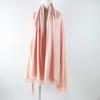 Very Good HERMES shawl Extra large with embroidered logo pink cashmere Women Used