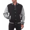 Men Baseball Jacket Stand Collar Long Sleeve Buttons Closure Patchwork Color Coat