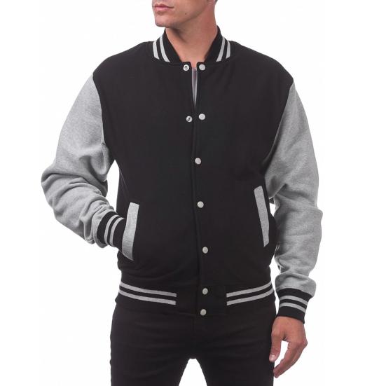 Men Baseball Jacket Stand Collar Long Sleeve Buttons Closure Patchwork Color Coat