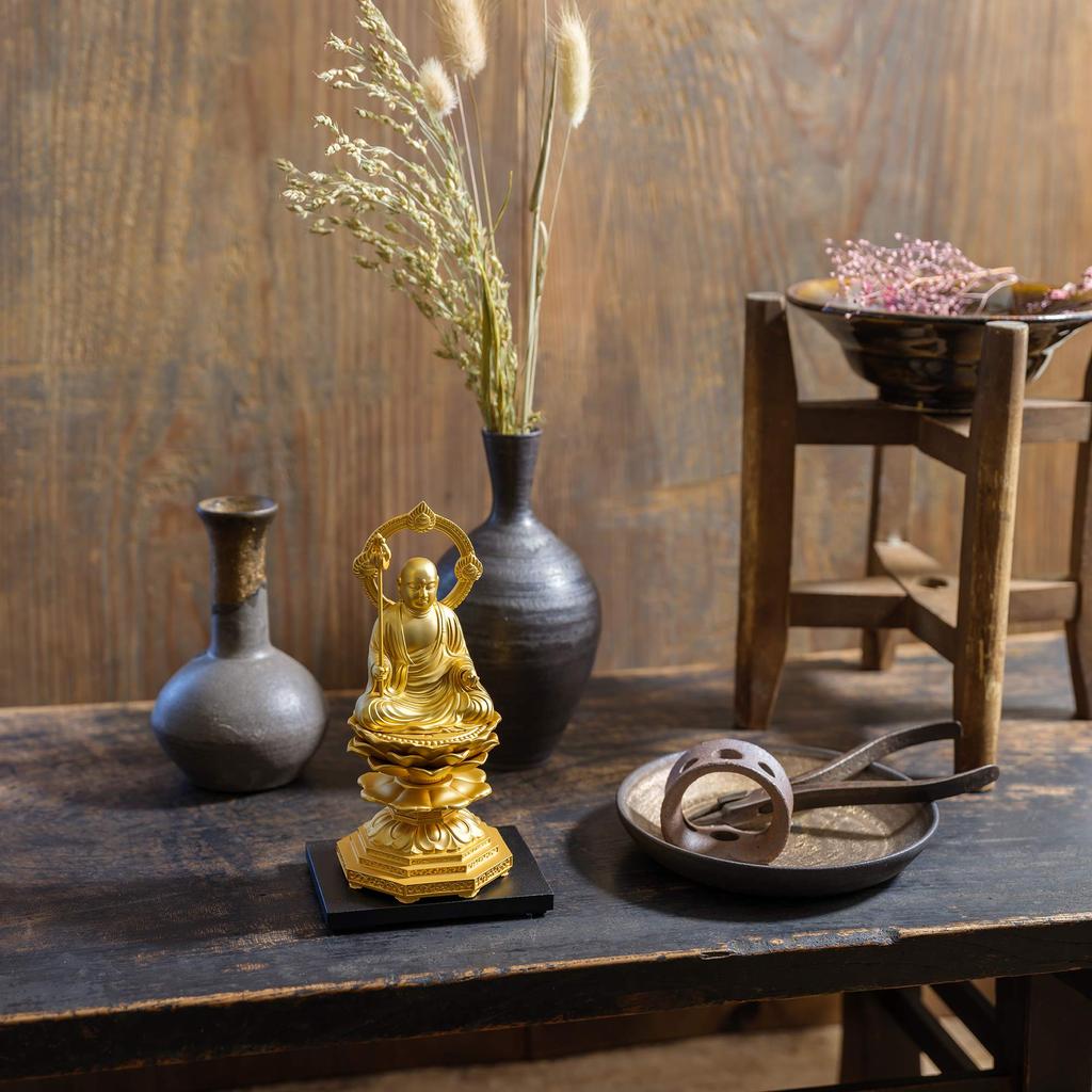 Buddha Statue Jizo Bodhisattva Seated Statue Karat Buddhist Hideun Makita Original Model for Safe Childbirth and Guardian Deity for Raising Takaoka