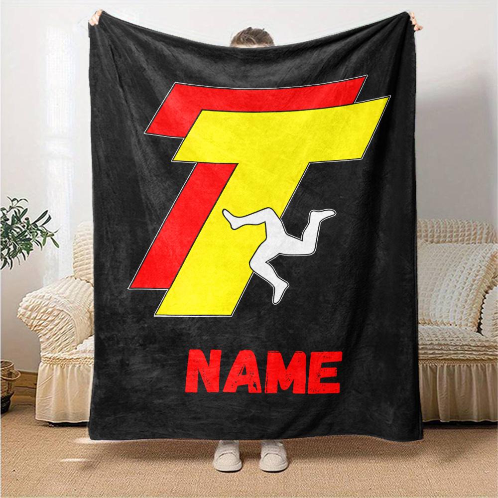 Running Man Tshirt Blanket Lightweight Blanket For Sofa Bed Travel Camping Living Room Office Sofa Chair And Bed Digital Printed Fleece Blanket With