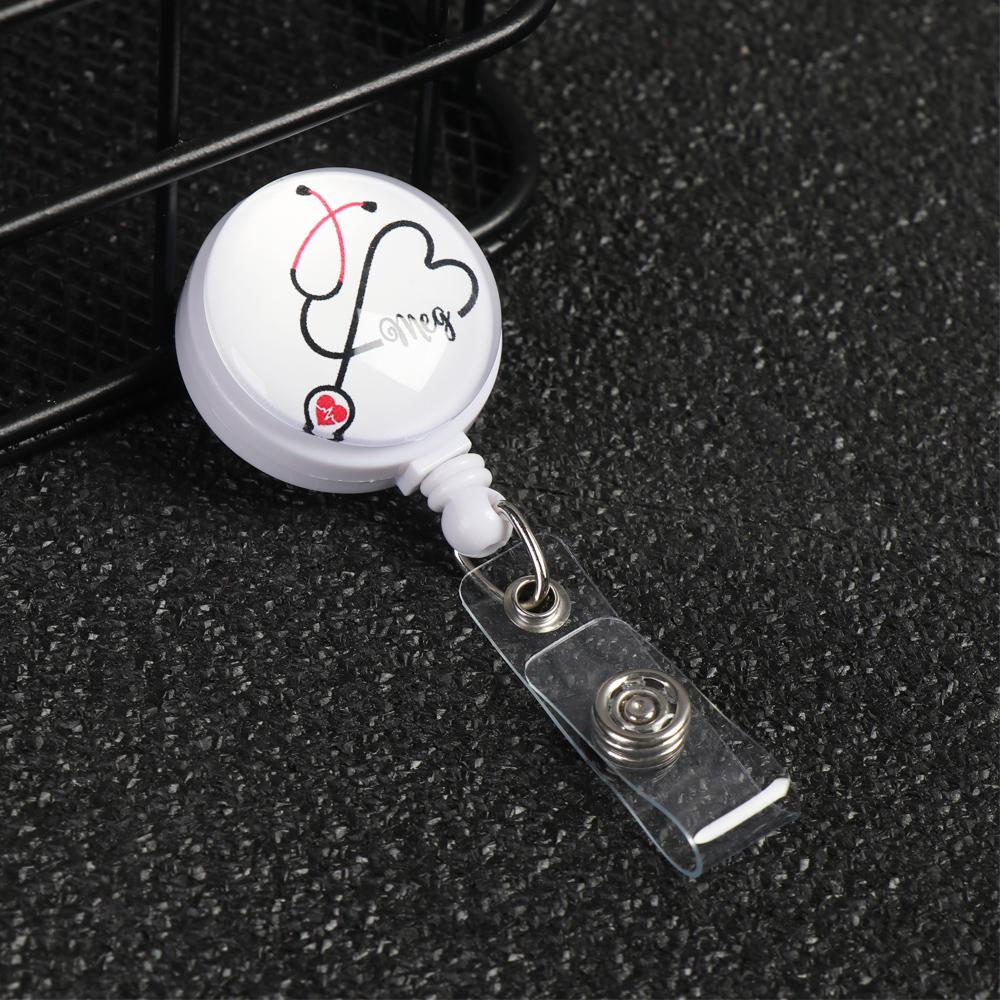 1 шт. Высококачественный антипотерянный зажим, выдвижной держатель для бейджа, ремешок для удостоверения личности медсестры, брелок для ключей