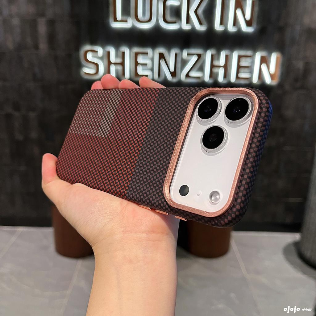 iPhone18PROMAX premium sense Кевларовый магнитный чехол для мобильного телефона для Apple 17 полноразмерный противоударный жесткий чехол 16