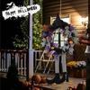 Creative Halloween Wreath Pendant, Witch Hanging Legs Wreath, Ghost Door Garland, Halloween Decoration Wreath For Front Door