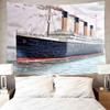 Titanic Ship Wall Tapestry Ocean Liner Art Vintage Cruise Decor Historical Vessel Hanging Nautical Home Decoration