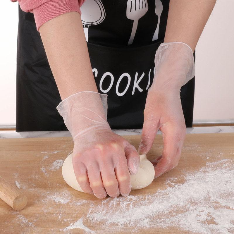 100PCS Disposable Food Plastic Gloves Kitchen Accessories for Restaurant BBQ