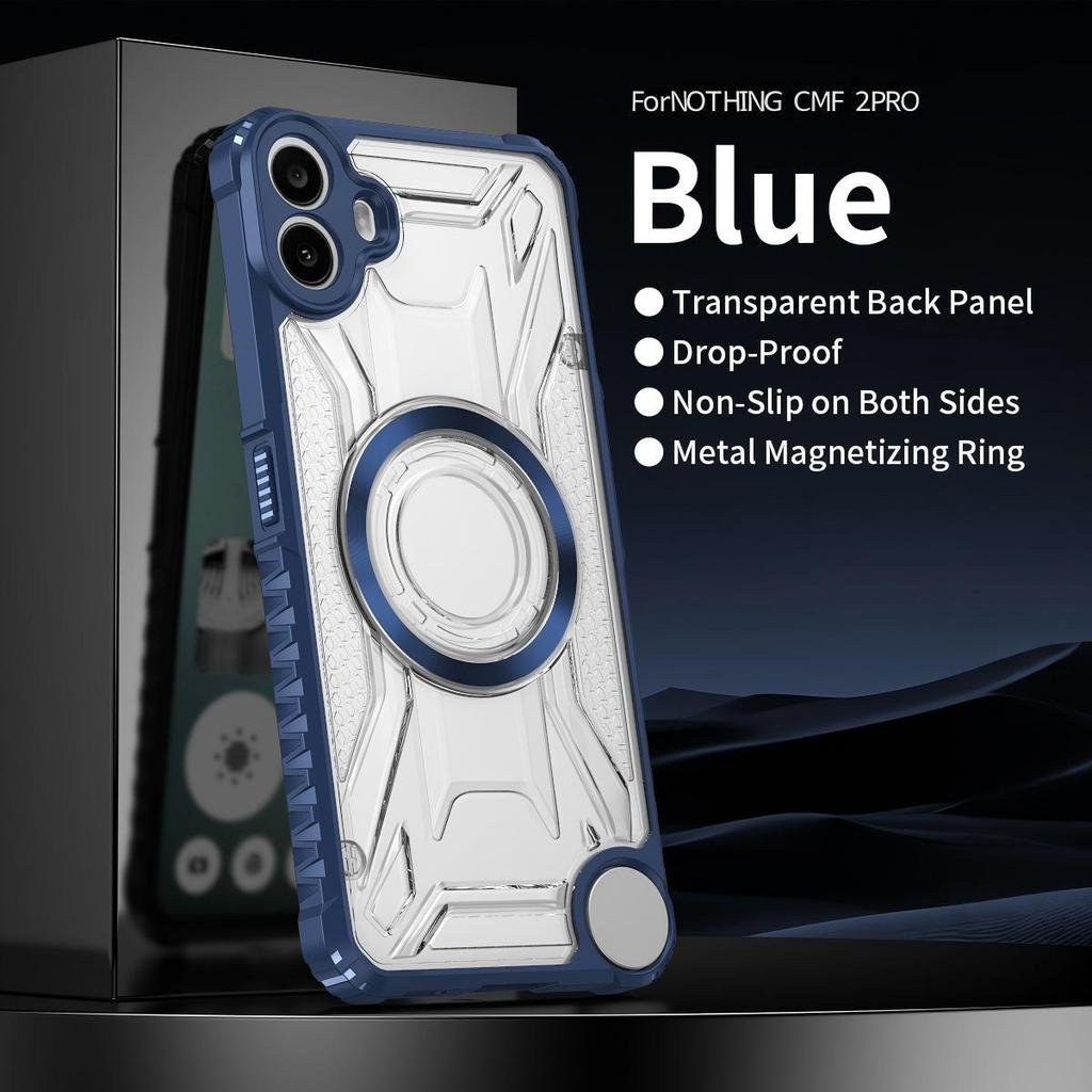 Магнитный чехол для телефона Nothing CMF Phone 2 Pro, прозрачная жесткая поликарбонатная крышка, гибридная броня, ударопрочный бампер