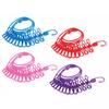 Drying Portable Clothes with Clips   12 Clothes Elastic Hanger Line Windproof