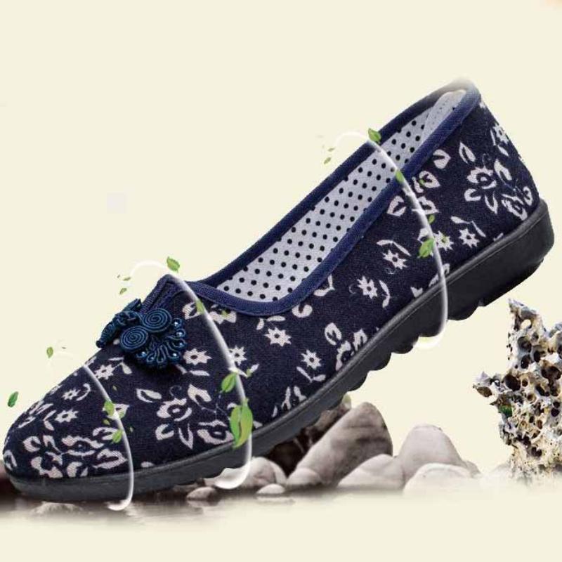 Обувь для мам, сетчатая обувь, женская обувь в этническом стиле, тканевая обувь, повседневная обувь, женская обувь в старом Пекине, тканевая обувь, рабочая обувь