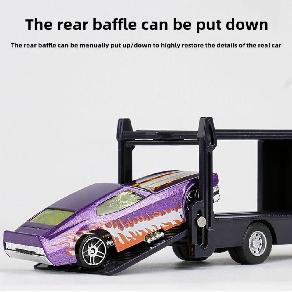 Scale 1:64 Rescue Engineering Vehicles Movable Joint City Rescue Trailer Toy Gifts for Kids