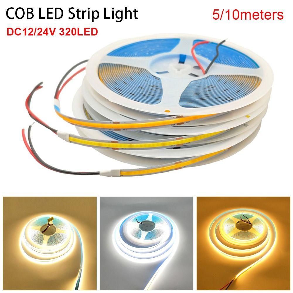 1 рулон DC12/24V 320LED гибкая лампа сверхяркое линейное освещение прочная светодиодная лента COB
