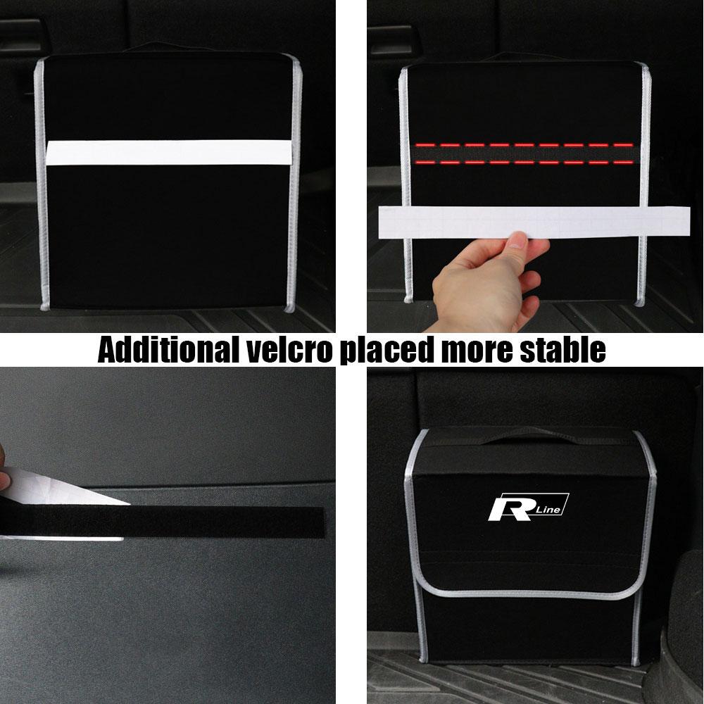 Для VW Volkswagen Jetta MK5 Golf Автомобильный ящик для хранения Мягкий войлок Автомобильная сумка-органайзер для багажника Складной для Volkswagen VW RLINE Beetle Tiguan