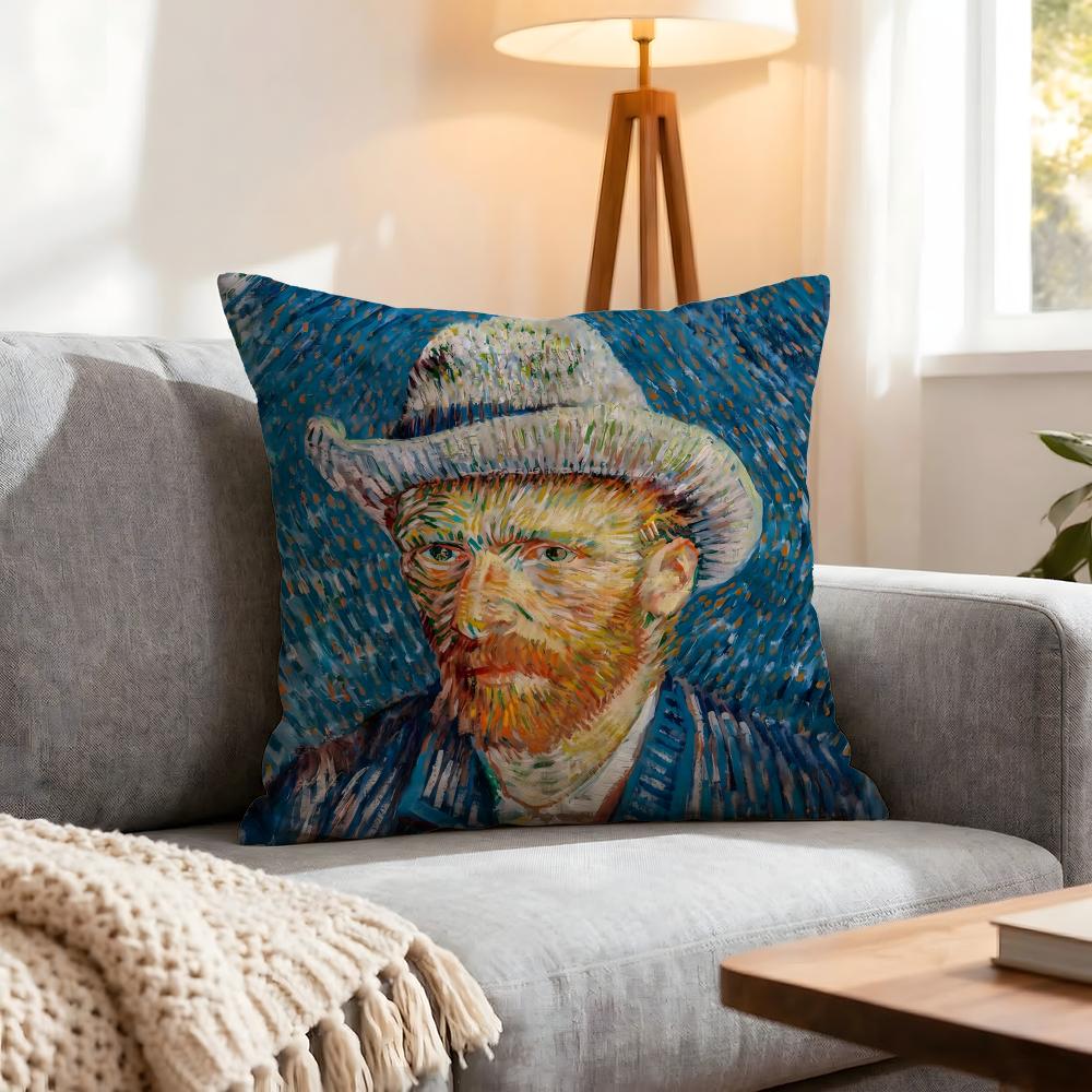 Artist Van Gogh Cushion Cover 1Pcs Decorative Covers Soft Cushion Case For Sofa Couch Decor 40X40 45X45 Pillowcases