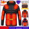 Men's Smart Heated Outdoor Cotton Jacket - Cross-Border Exclusive, Fashionable, Four-Control Heating System