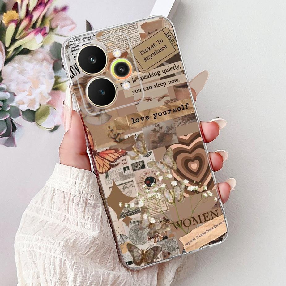 Чехол для Realme 15 Чехол для Realme15 Pro RMX5101 Роскошный Модный Расписной Чехол Мягкий Тонкий Чехол для Телефона Для Realme 15 Pro 5G Задняя Крышка Бампер