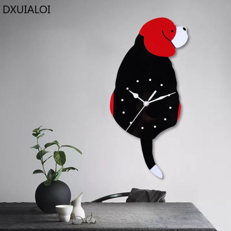 DXUIALOI креативные настенные часы с изображением медведя из мультфильма для детской комнаты, цифровые часы, домашний декор, настенные часы для гостиной