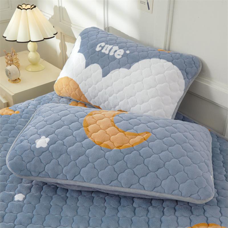 Новые стеганые простыни из молочного бархата, приятное для кожи антибактериальное покрывало с принтом, чехол для кровати, защитный чехол Simmons