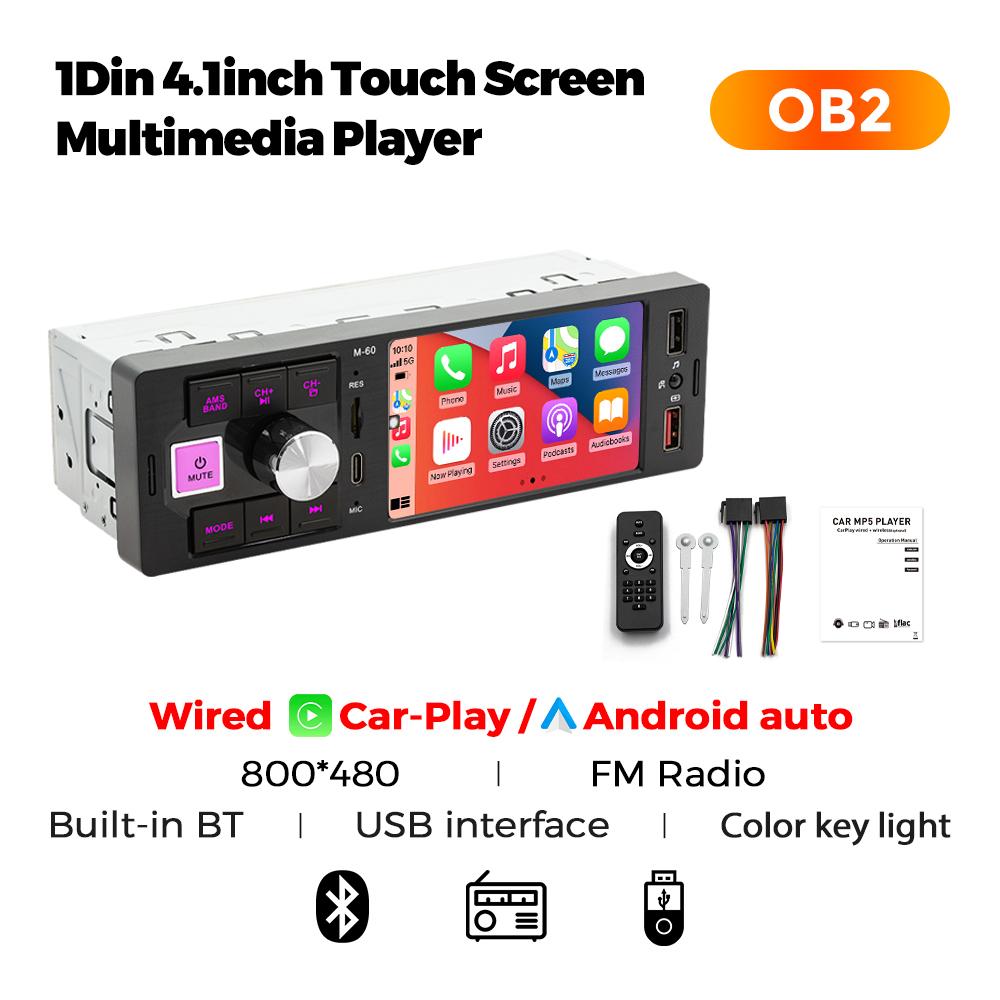 MEKEDE 4.1" HD Screen Car MP5 player smart BT FM USB AUX Car Radio Stereo 7 colorful lights Video output Vehicle player
