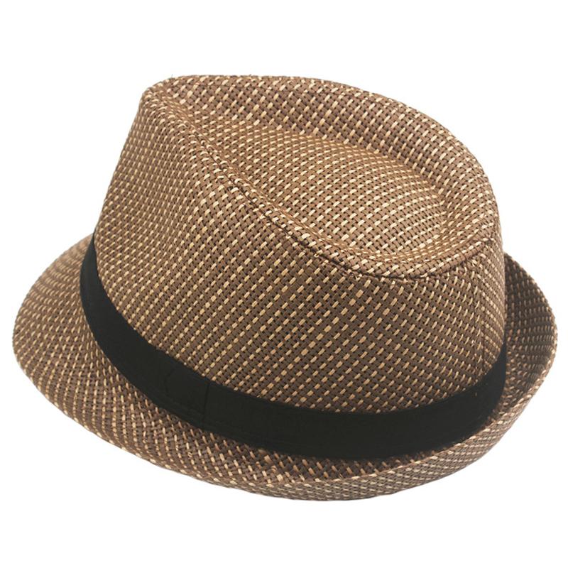 Соломенная шляпа от солнца Trilby Мужская женская летняя панамская дизайнерская шляпа Fedora Beach Top Hat