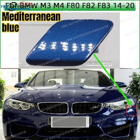 Mediterranean Blue Left Headlight Washer Cap for BMW M4 F83 Convertible 2014-20