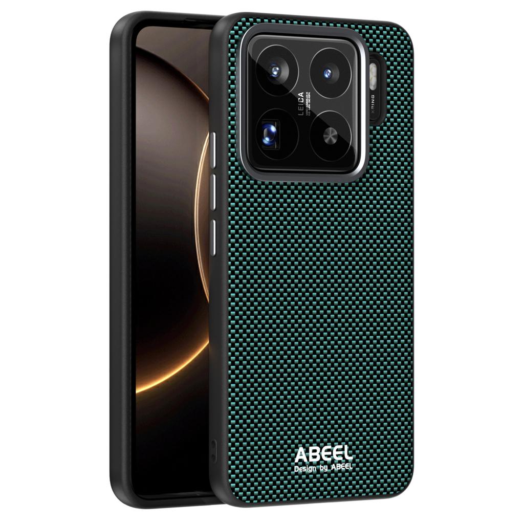 ABEEL Чехол для Xiaomi 15S Pro, совместимый с MagSafe, напечатанный ПК ТПУ Алюминиевый сплав Кожаный чехол для телефона