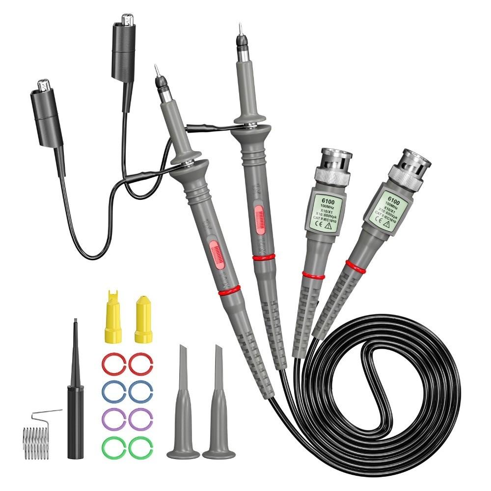 1/2pcs 100MHz BNC Oscilloscope Probe P6100 Test Probes Oscilloscope Measurement