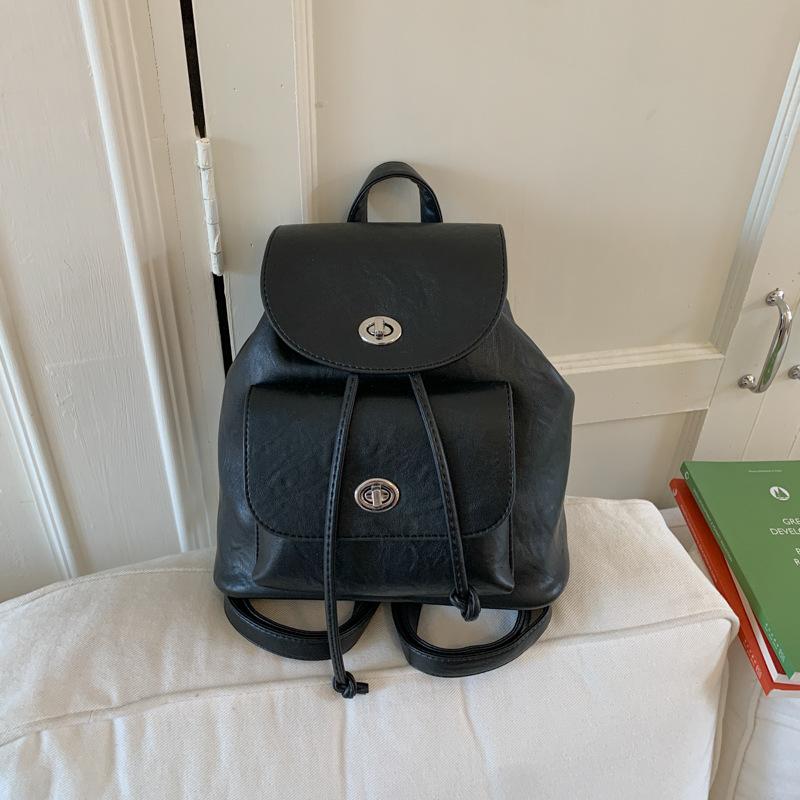 Ретро рюкзак женский модный повседневный нишевый студенческий классный рюкзак высокой ценности сумка-ведро дорожный маленький рюкзак