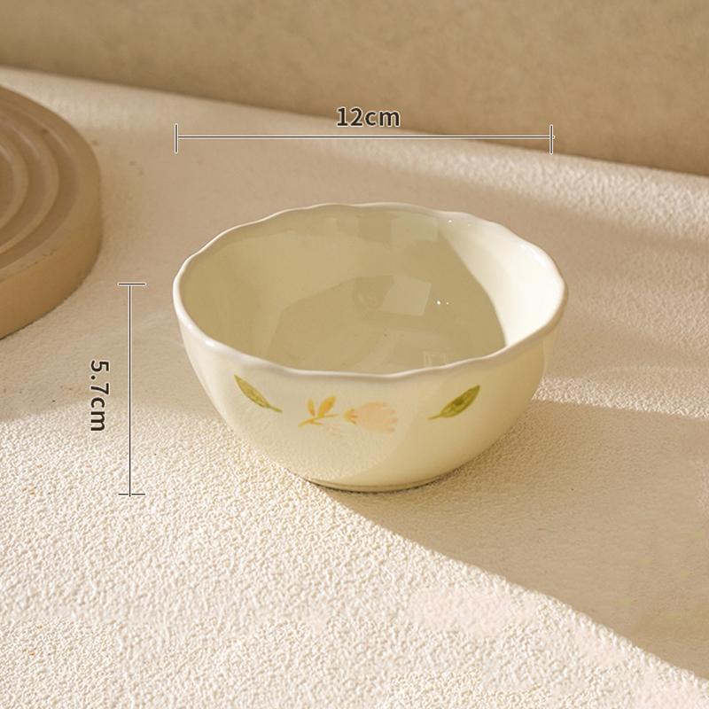 Ретро круглые цветы керамические тарелки ресторан изысканная обеденная тарелка современный стиль высококачественная бытовая посуда миски для риса