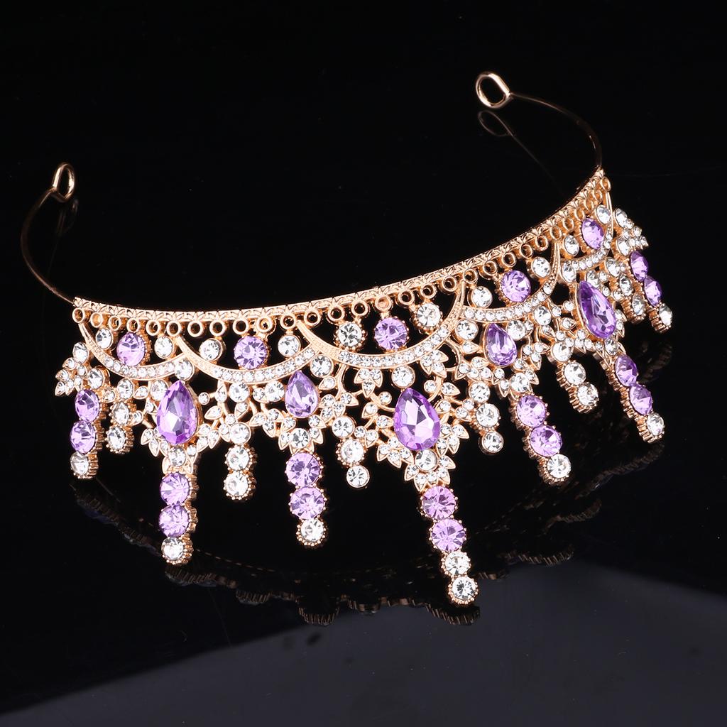 Принцесса Хрустальная Корона Тиара Девочки День Рождения Повязка на Голову Выступление Подиум Платье Аксессуары Королева Корона Королевы