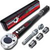 Aurlloct Torque Wrench for Car Tire Mm Preset 5 17 19 21 Mm 125 Mm Black Extension Conversion Socket Changes, 12.7 (1/2") Drive, 20-230 N.m, Torque,