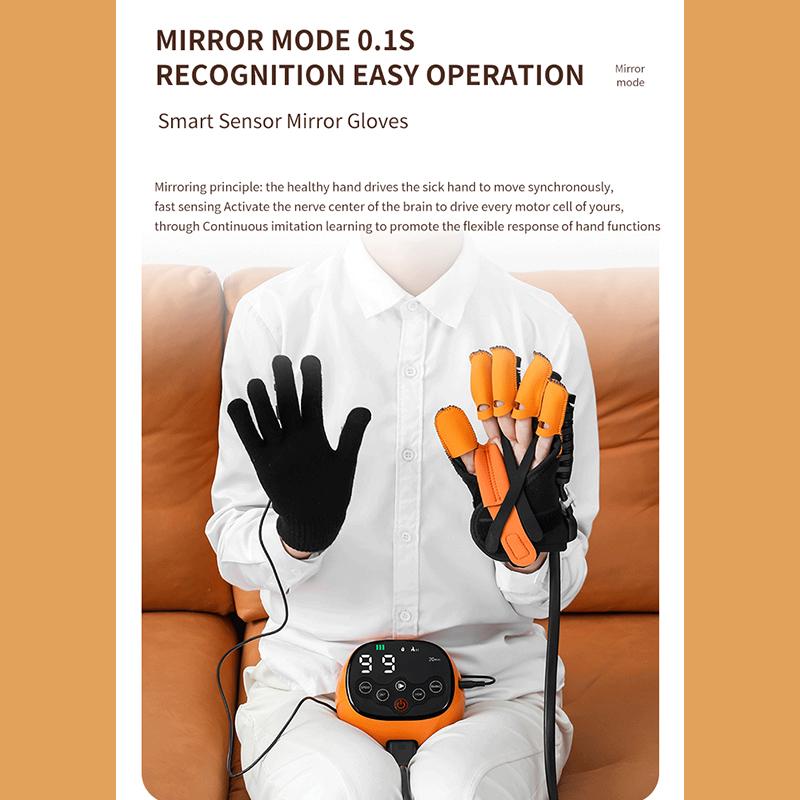 Rehabilitation Robotic Gloves with Heating Stroke Hemiplegia Hand Rehabilitation Device Finger Trainer Hand Massager