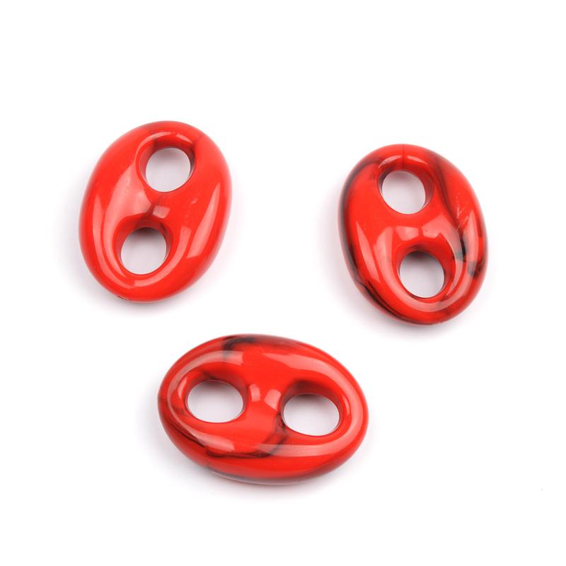 3Pcs 30X41Mm Vintage Acrylic Geometric Beads Diy Necklace Bracelet Garment Bag Accessory Material