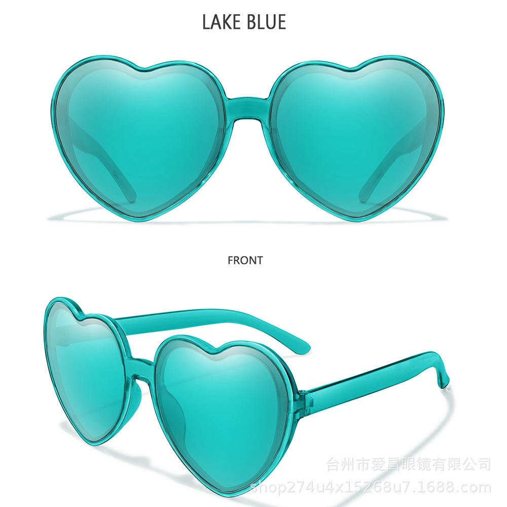 New colorful coated love sunglasses European and American personalized fashion colorful trend party decorative glasses