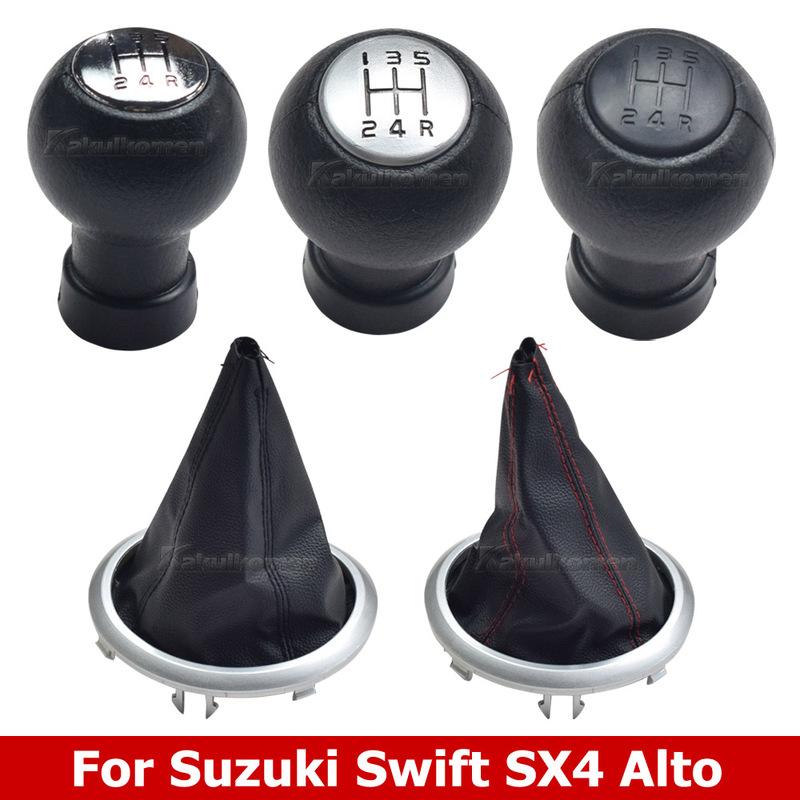 5 Speed Car Gear Shift Knob Shifter Lever Stick Knob Bushing Dust Cover For Suzuki Swift 2005-2010 For Suzuki S-Cross SX4 ALTO