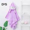 Детское полотенце с капюшоном, застегивающееся на пуговицы, впитывающий банный халат с изображением животных из мультфильмов, коралловый бархатный плащ, полотенце для девочек, мальчиков, малышей, для домашнего использования в бассейне