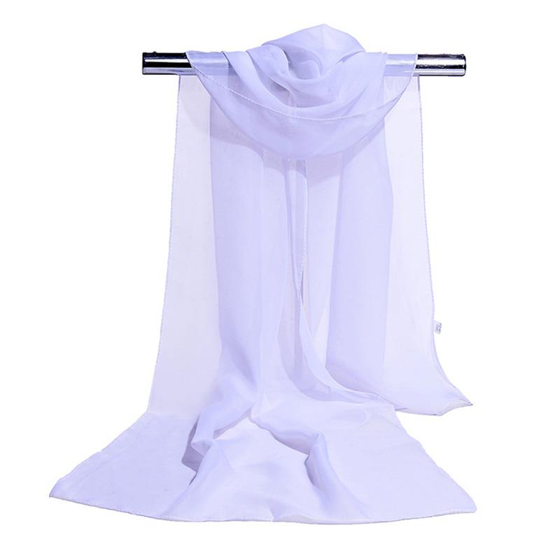 Корейское женское свадебное вечернее платье Шарф Однотонный Прозрачный Шифон Шелк Шарф Летнее Пляжное Полотенце Солнцезащитная Накидка R22