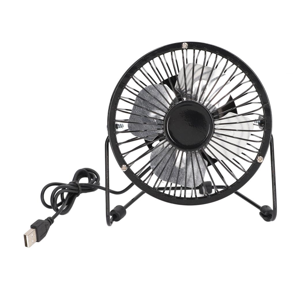 USB Small Desk Fan 360 Degrees Rotation Super Sound Off Mini Fan Portable One Key Switch USB Desk Fan with