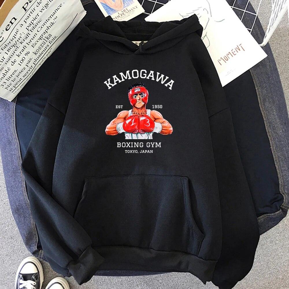 Anime Hajime No Ippo Kamogawa Boxing Gym Hoodies Winter Unisex Crew Neck Hoodie Spring/Autumn Classic Sweatshirt Harajuku Sudaderas