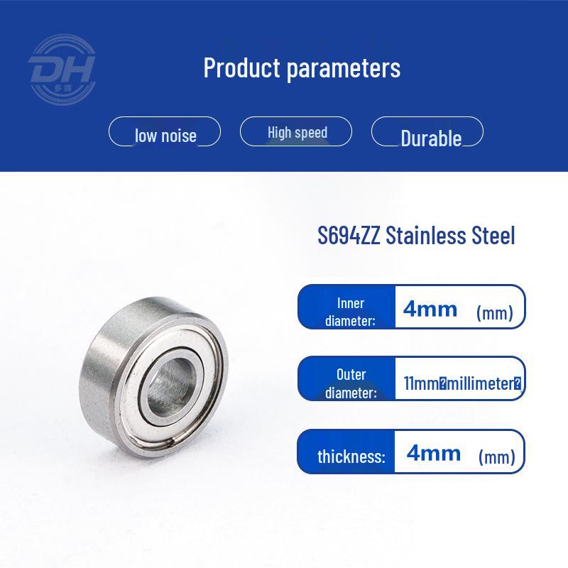 Stainless Steel Miniature Bearings: S6900ZZ, S6901ZZ, S6902ZZ, S694ZZ, S695ZZ, S696ZZ