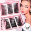 Hot Melt Single Cluster Diy False Eyelashes 580 Clusters Large Capacity D Curl Mixed Eyelashes
