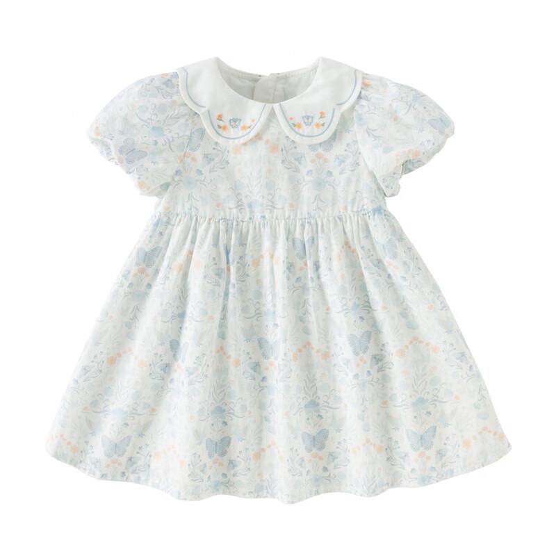 DAVE & BELLA Girls' Summer Floral A-Line Dress