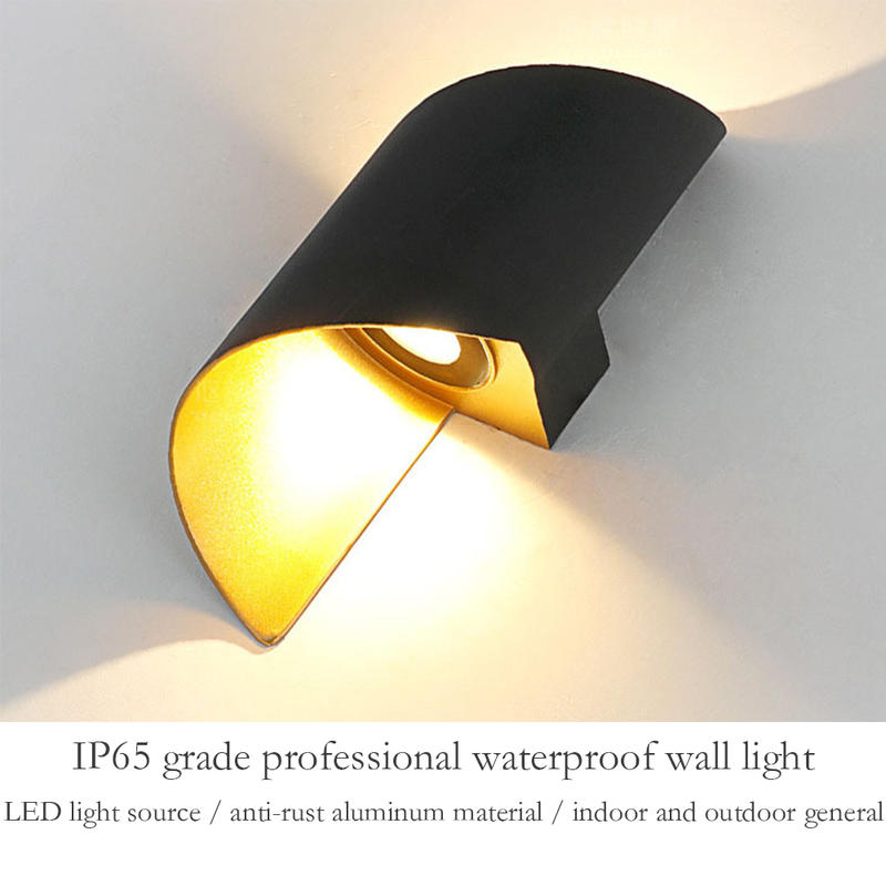 10W Upper And Lower Lighting Lamp Outdoor Stair Frame Spiral Stair Lighting Wall Decoration (Warm White)