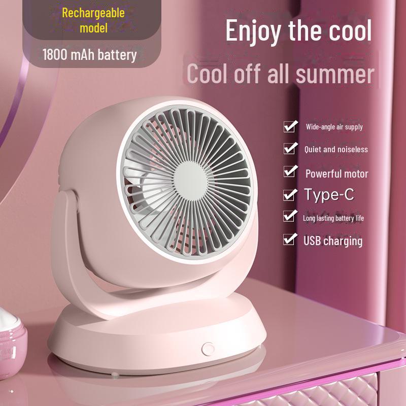 USB Electric Desktop Fan: Home, Office, Dorm, Strong Wind, Summer Circulation.
