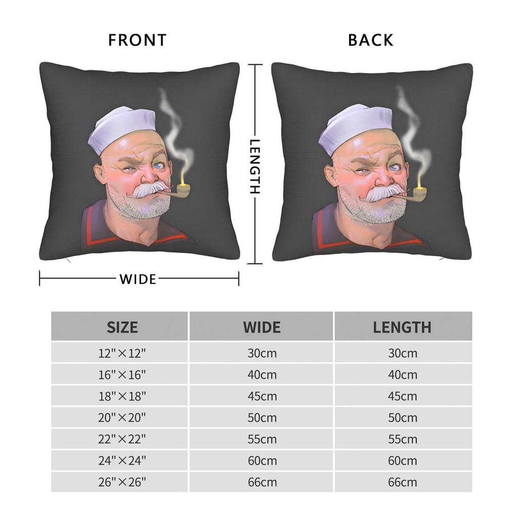 Bluto And Olive Oyl Pillow Case Soft Pillow Cover Vintage Pillowcases For Sofa Couch Bed Living Room
