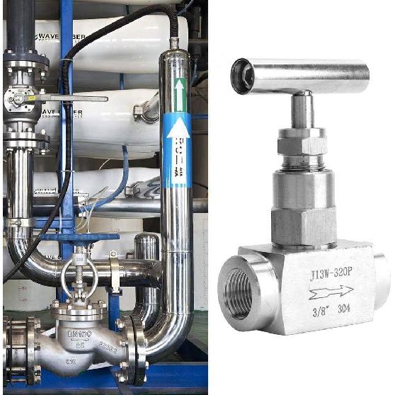 Straight Needle Valve, 3/8 Inch, 304 Stainless Steel BSPP Female Thread High Pressure Needle Control Valve, for Water Gas Oil Fuel (3/8inch)