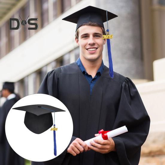 Кепка для выпускников для взрослых, кепка бакалавра, регулируемый размер, эластичный ремешок, плоский верх, эластичный ремешок, кепка с кисточками, штамп 2025 г.